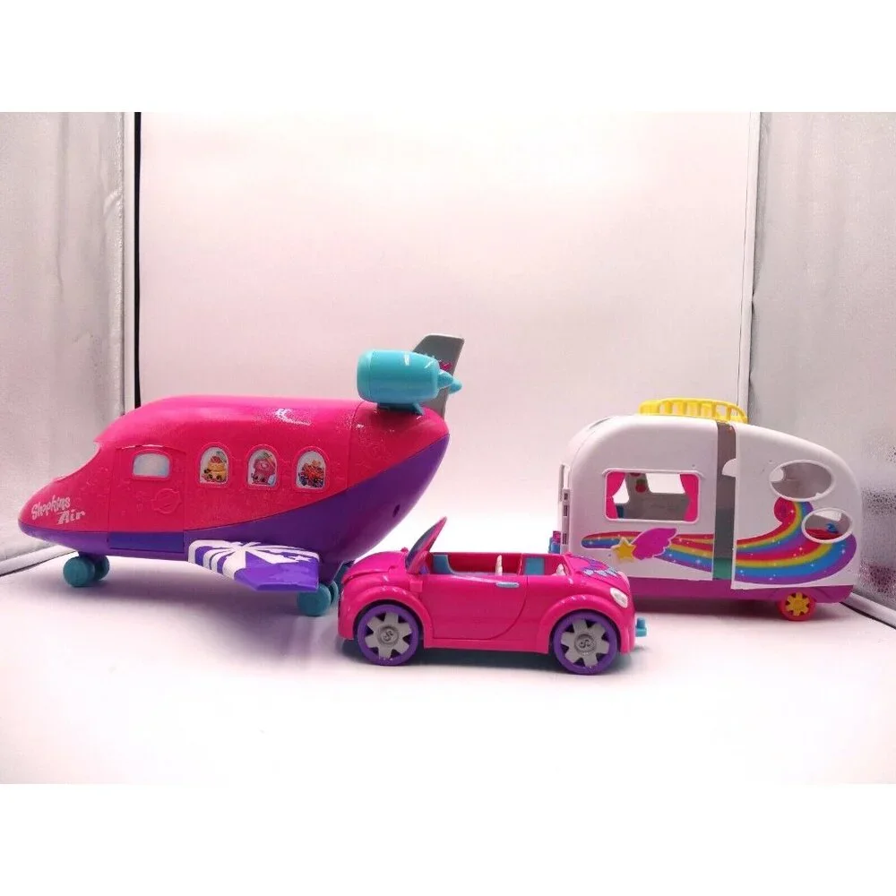 Shopkins air‎ Shoppies Dolls Air Skyanna's Jet Plane Airplane Camper and car